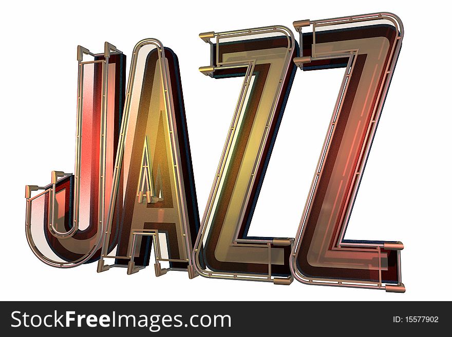 Abstract jazz background isolated on a white