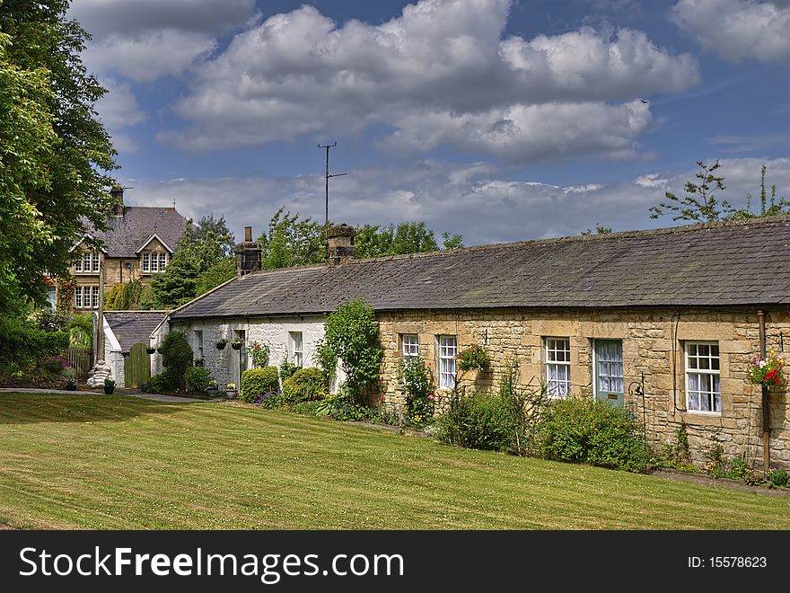 A picturesque row of cottages in Simonburn village, on the edge of the Northumberland National Park