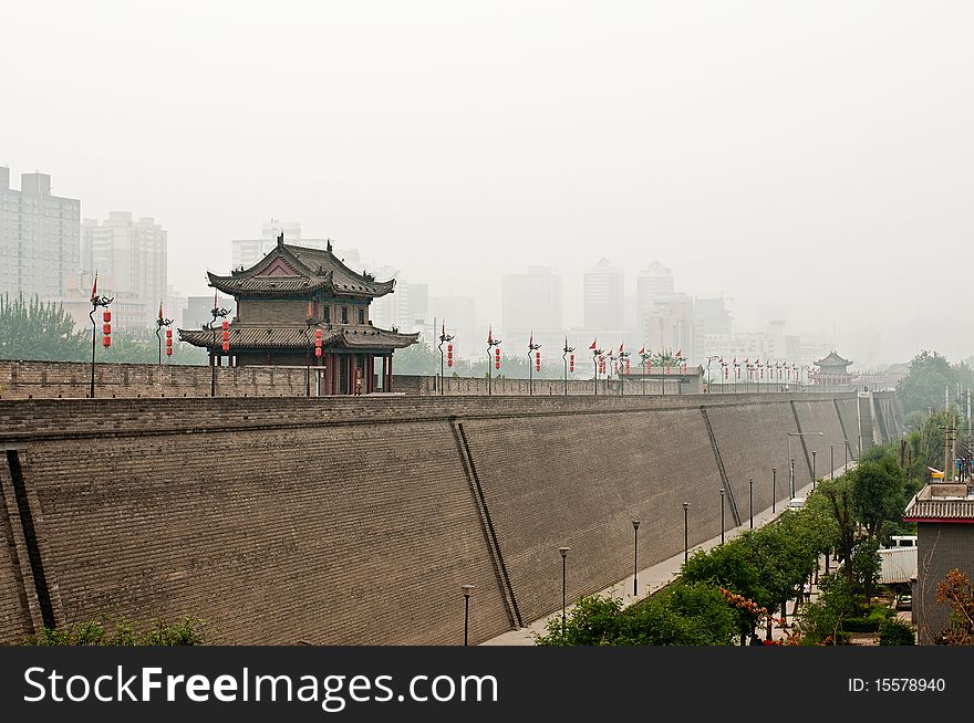 This is a traditional Chinese architecture. This is a traditional Chinese architecture.