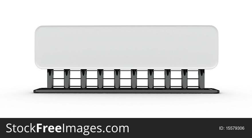 Big billboard 3d rendered isolated