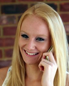 Young Female Talking On Cell Phone Royalty Free Stock Image Young Female Talking On Cell Phone Royalty Free Stock Image