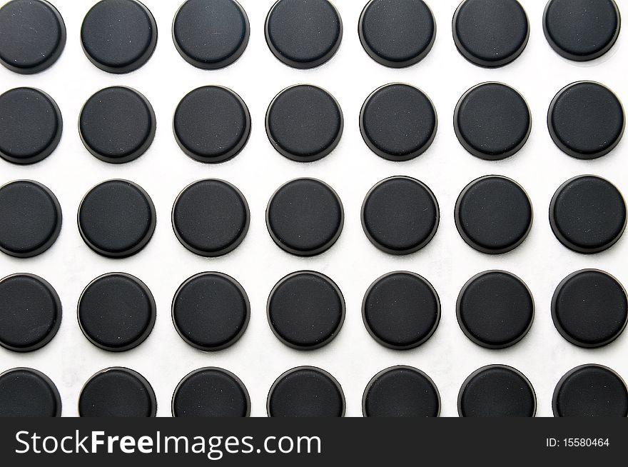 Black circle ruber pad in white background. Black circle ruber pad in white background