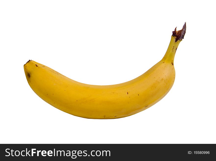 Ripe banana isolated on a white background