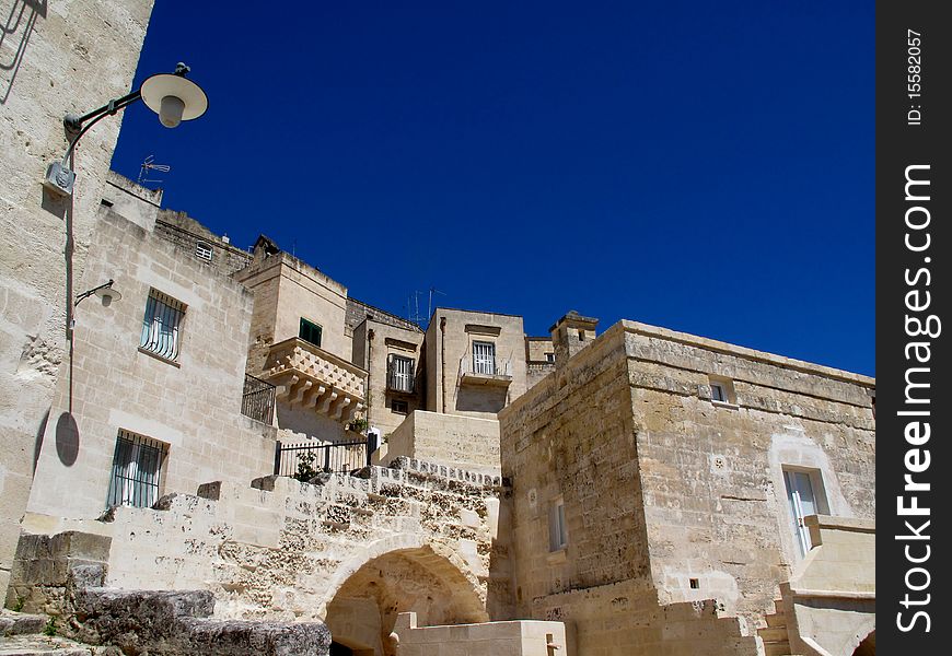 Matera view and old buildings