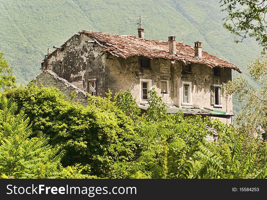 Old house in Arco near Riva del Garda, Italy