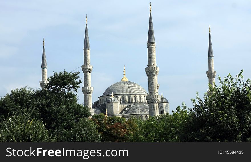A view of Sultanahmet Mosque in istanbul, Turkey. A view of Sultanahmet Mosque in istanbul, Turkey.