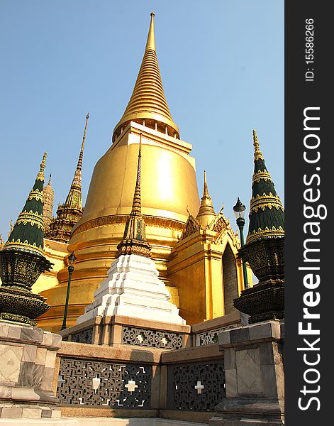 Beautiful Temple Wat Pra Kaew Bangkok Thailand