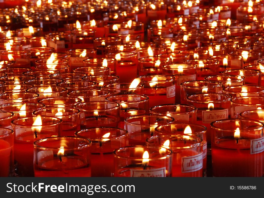 Many cups of candle in for pray the fairy. Many cups of candle in for pray the fairy