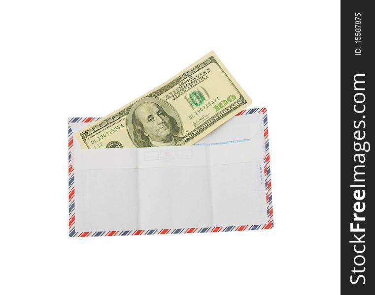 Idea of money letter on gift holiday. Idea of money letter on gift holiday