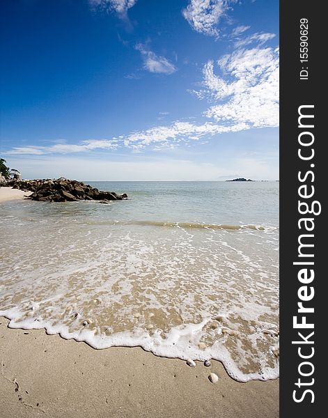 Beach On A Bright Sunny Day