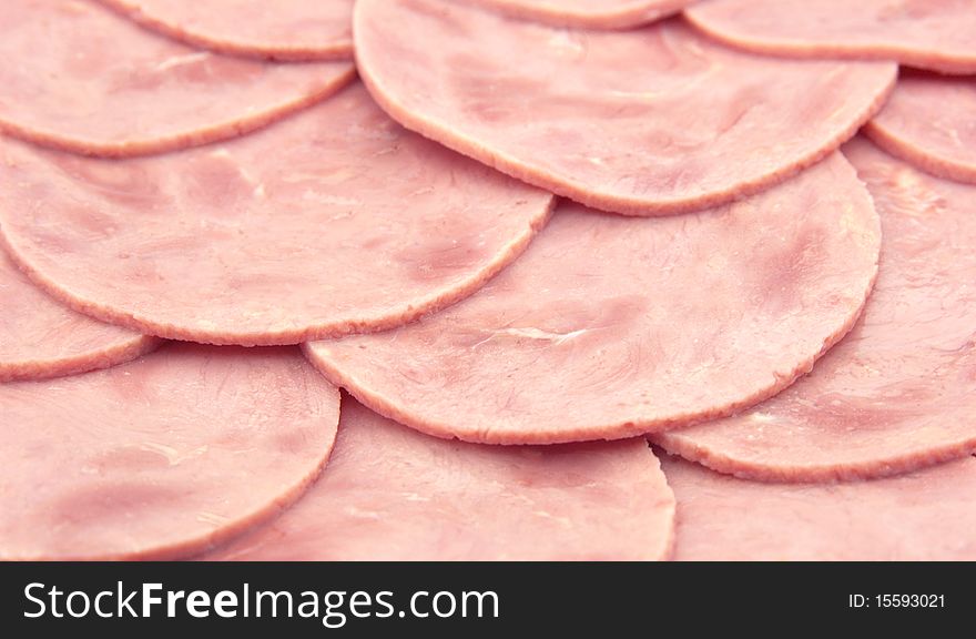 Appetizing fresh ham close up. Appetizing fresh ham close up