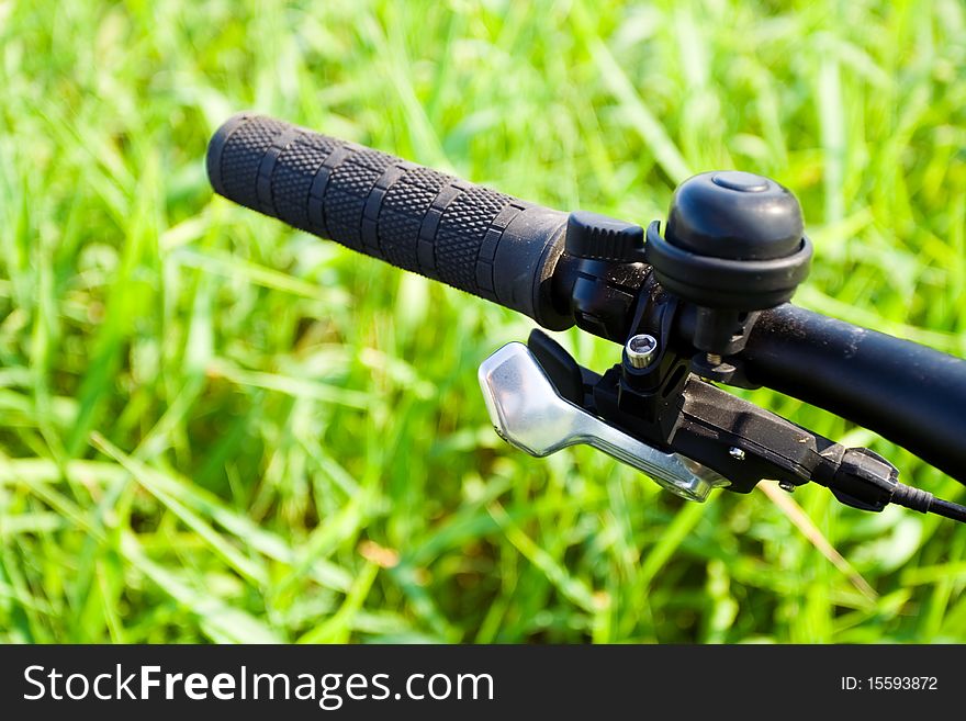 Mountain bike handlebar detail