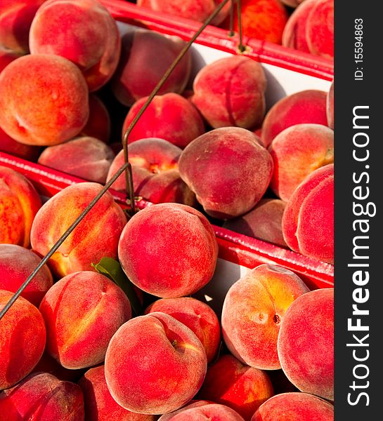 Peaches for Sale at a local farmer's market