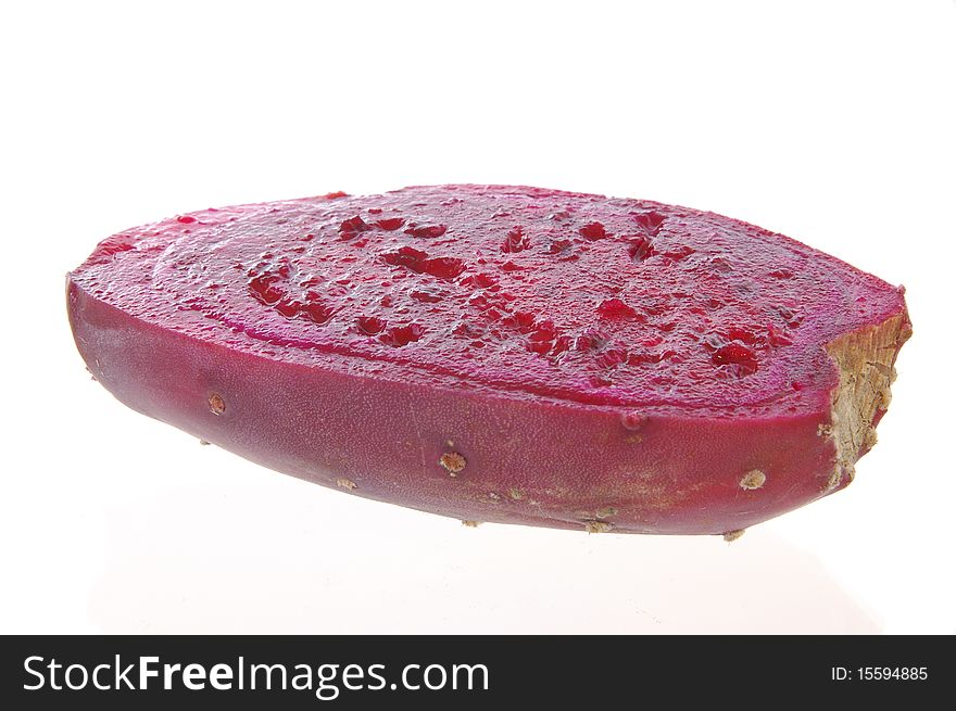 Cactus apple isolated on white background