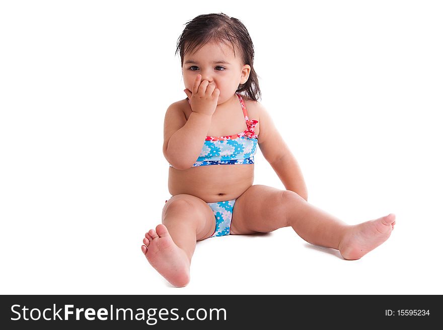 Little Girl In Swimming Suit