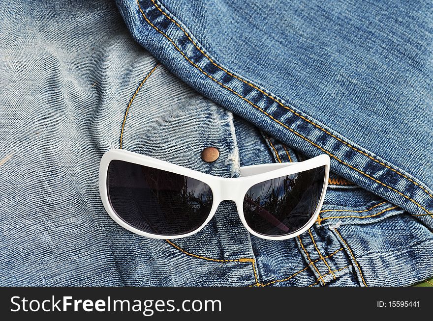 Sunglasses, Jeans, Pocket