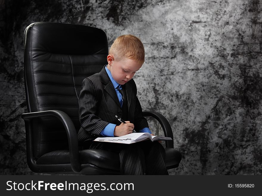 The little boy in a tie