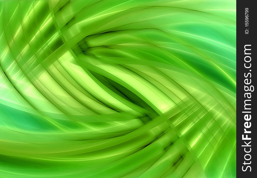 Green blurry waves and curved lines background. Green blurry waves and curved lines background