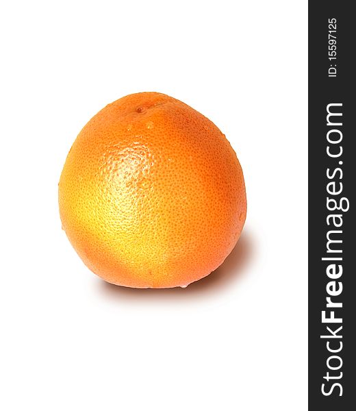 Ripe orange grapefruit is shown in the picture. Ripe orange grapefruit is shown in the picture.