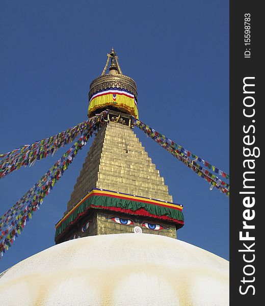 Eye Of Buddha The Bodnath Stupa Temple