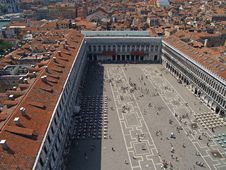 An Aerial View Of San Marcus Square In Venice Royalty Free Stock Image An Aerial View Of San Marcus Square In Venice Royalty Free Stock Image