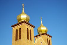 Church Steeple With Dome Royalty Free Stock Image Church Steeple With Dome Royalty Free Stock Image