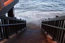 Stairway To Ocean Stock Photos
