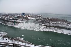 Aerial View Of Niagara Falls In The Winter Royalty Free Stock Images Aerial View Of Niagara Falls In The Winter Royalty Free Stock Images