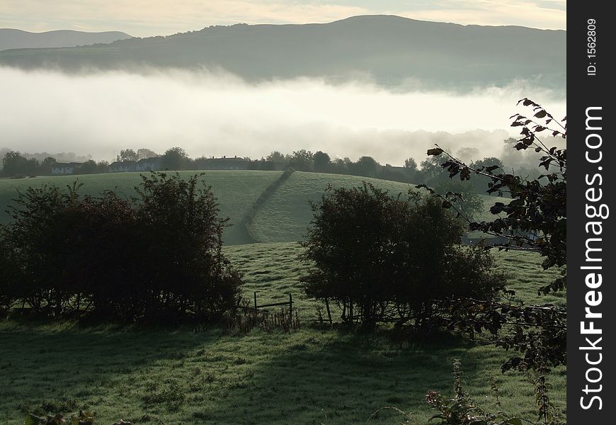 Early morning valley fog near Kendal, Cumbria. Early morning valley fog near Kendal, Cumbria