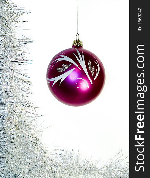 Christmas decoration ball isolated on white. Christmas decoration ball isolated on white