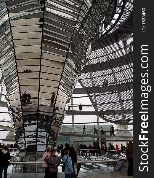 New modern rebuilt Berlin bundestag cupola