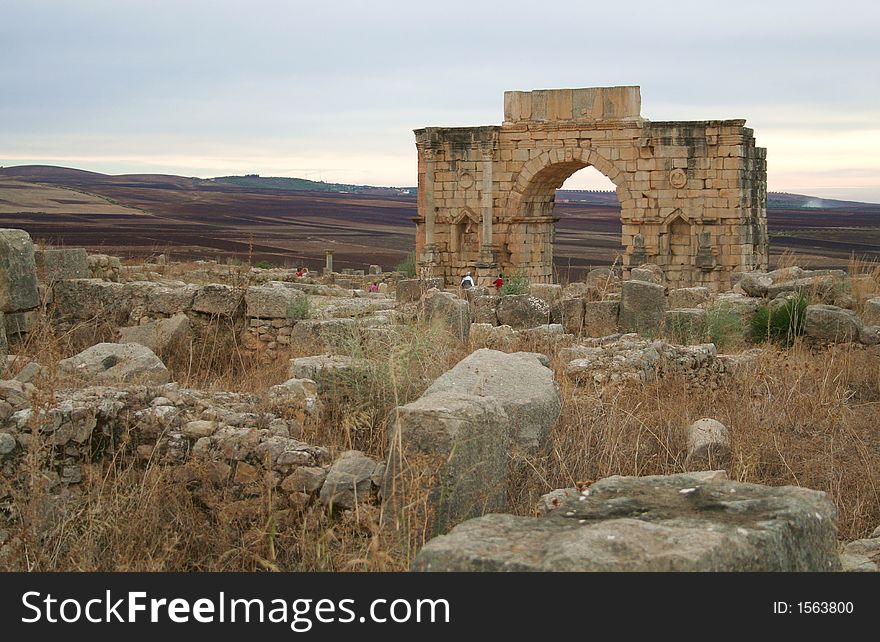 Ruins of Roman ancient city in Volubilis (Morocco). Ruins of Roman ancient city in Volubilis (Morocco)