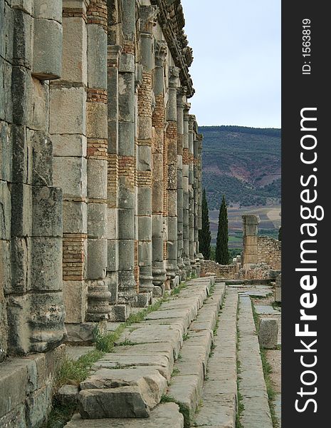 Ruins of Roman ancient city in Volubilis (Morocco). Ruins of Roman ancient city in Volubilis (Morocco)