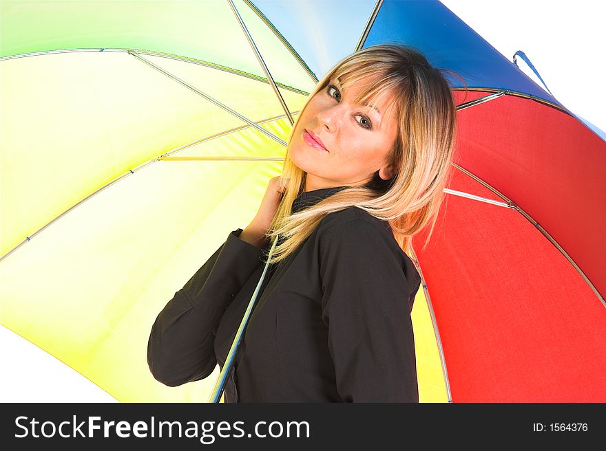 Young Girl With Umbrella