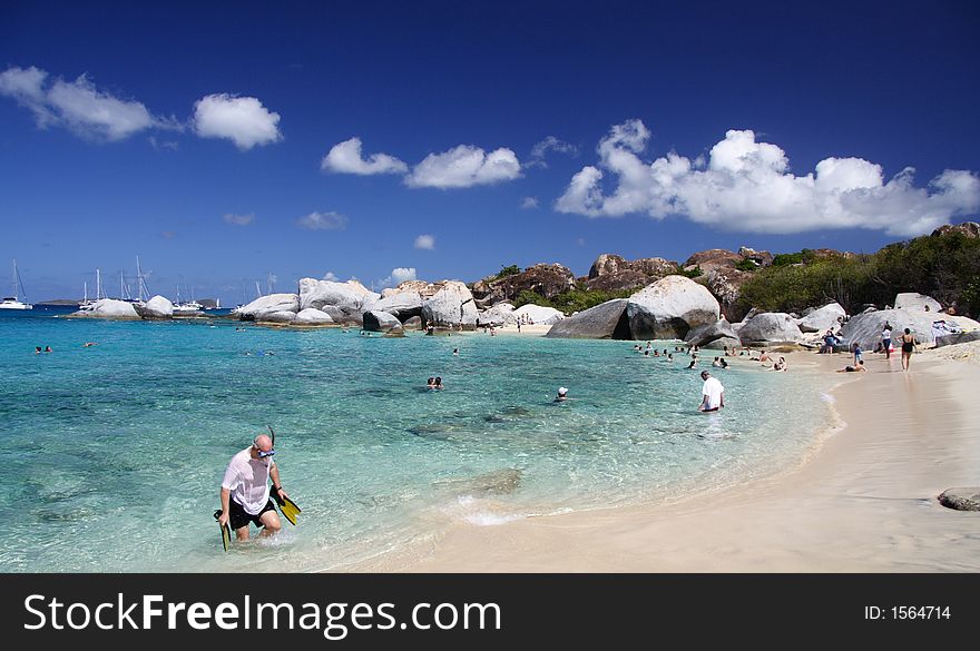 Tropical beach with granite rocks. Tropical beach with granite rocks