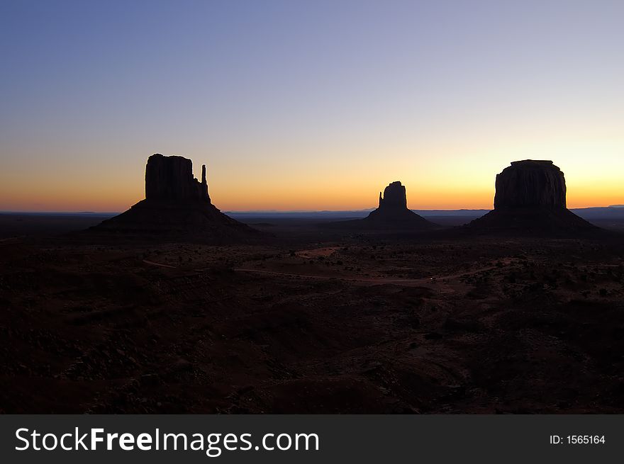 Dawn In The Monument Valley - Mittens