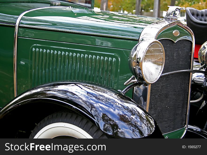 1930 Model A Ford front end, headlight bar and grill.