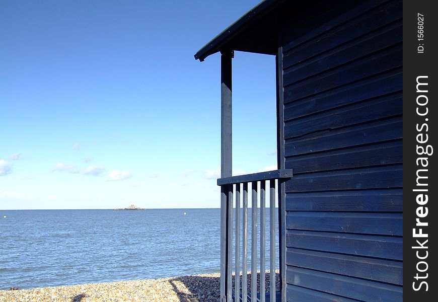 Beach hut by the sea in the UK. Beach hut by the sea in the UK