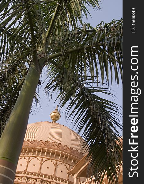 Low angle view of the dome of a temple