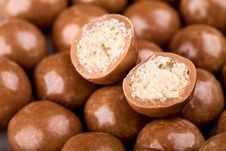 Chocolate Balls And Halves Royalty Free Stock Photo Chocolate Balls And Halves Royalty Free Stock Photo