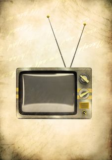Grunge Vintage Television Stock Photos