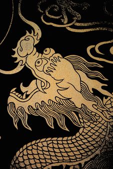 Gold Dragon Royalty Free Stock Photography Gold Dragon Royalty Free Stock Photography