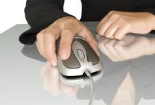 Computer Mouse In Hand Royalty Free Stock Image Computer Mouse In Hand Royalty Free Stock Image