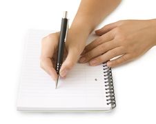 Pen In Hand Writing Royalty Free Stock Image Pen In Hand Writing Royalty Free Stock Image
