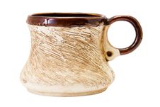 Cup Of Clay, Isolated On White Royalty Free Stock Photo Cup Of Clay, Isolated On White Royalty Free Stock Photo