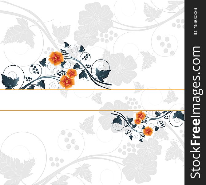 Floral Abstract Design Element