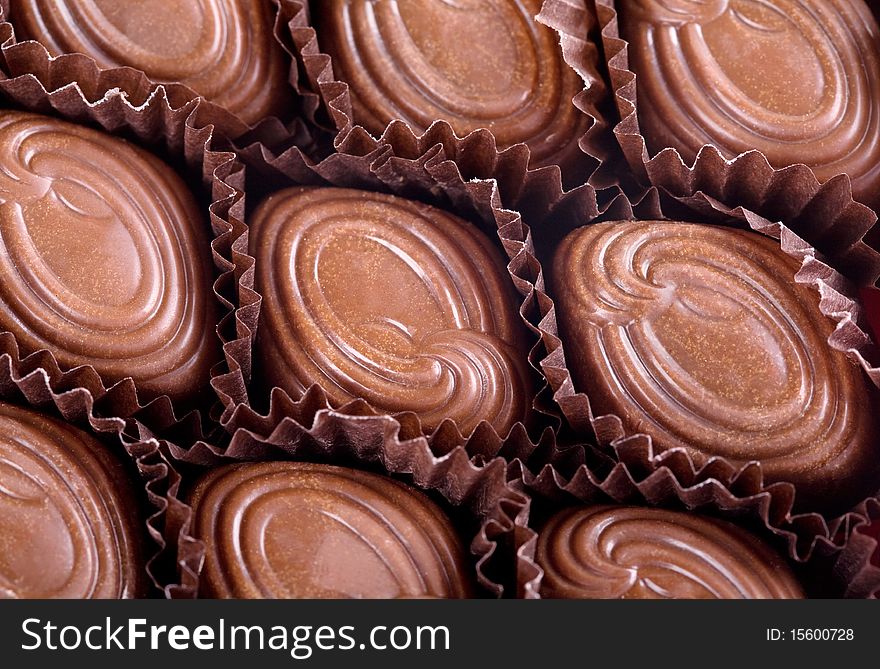 Background of sweet chocolate candies