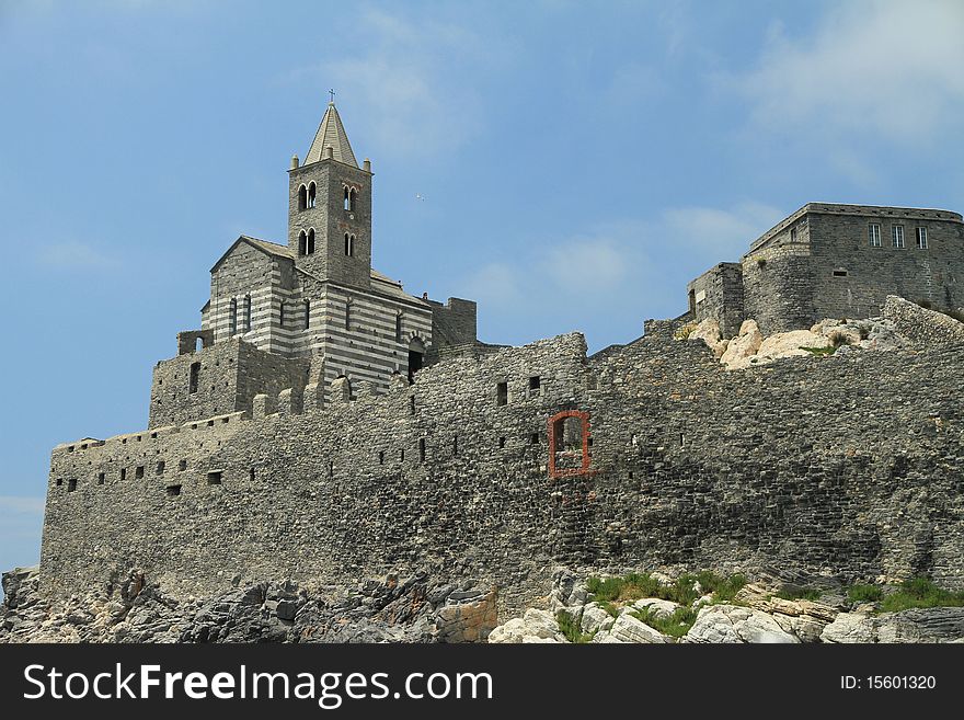 Portovenere on ligurian coast, Portovenere and the villages of Cinque Terre were designated by UNESCO as a World Heritage Site, Italy. Portovenere on ligurian coast, Portovenere and the villages of Cinque Terre were designated by UNESCO as a World Heritage Site, Italy