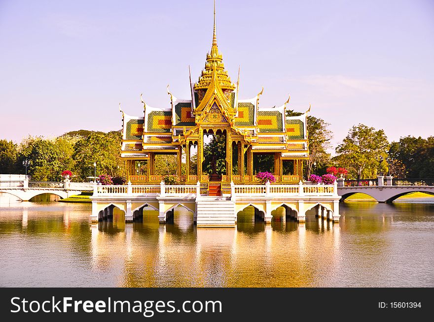 Thai throne at ayuttaya, Thailand