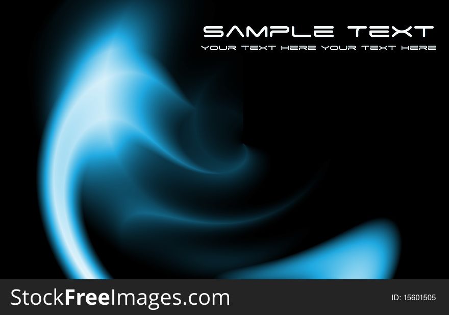 Dark abstract background with blue curves. Dark abstract background with blue curves